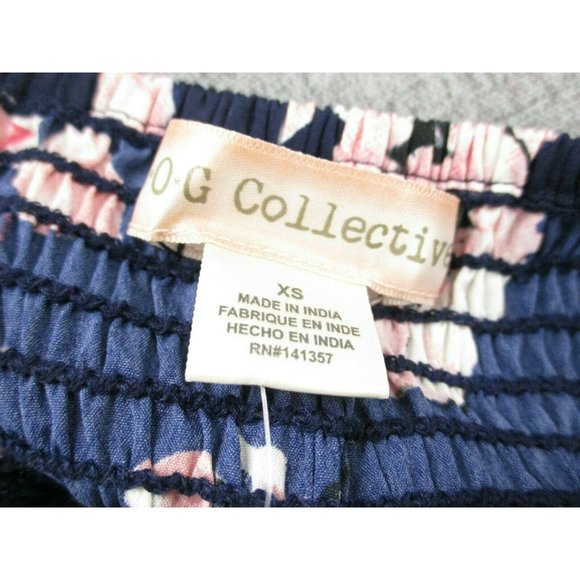 BOG Collective Jumpsuit Romper Womens Extra Small Blue Floral Built In Bra - Picture 8 of 10